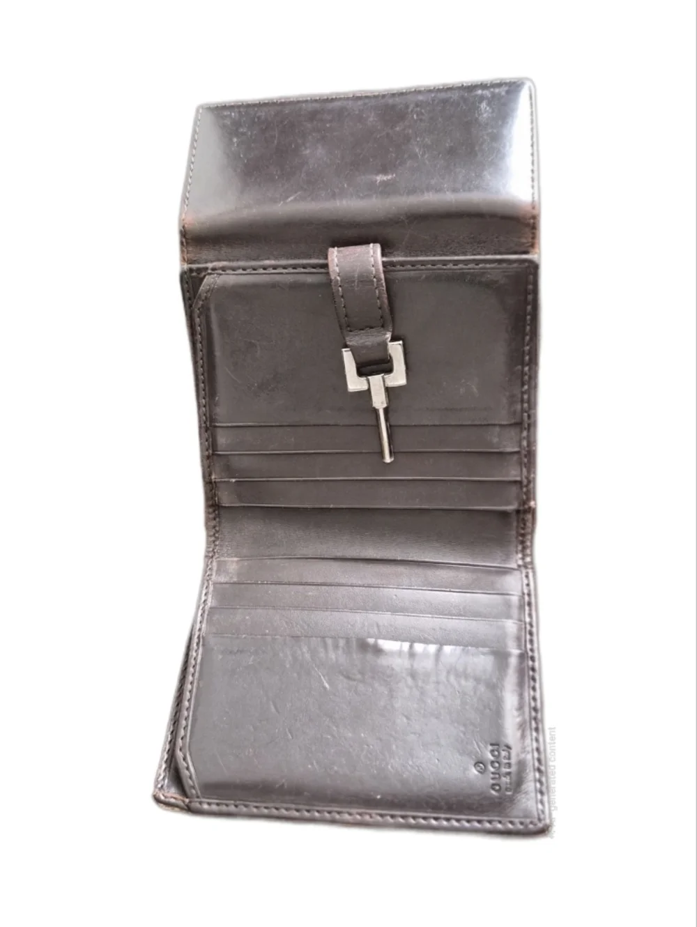 Vintage Gucci GG Wallet Push Lock Monogram Pre-Loved Supreme Jackie 1961 Compact